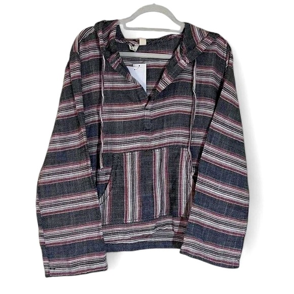 Roxy Black and Red Striped Baja Women’s Hoodie - Picture 1 of 4